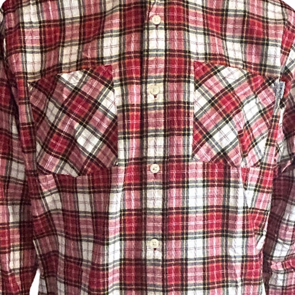 Carhartt Shirt Red Buffalo Plaid Long Sleeve Collared Coastal Cowboy 100% Cotton - Picture 8 of 14